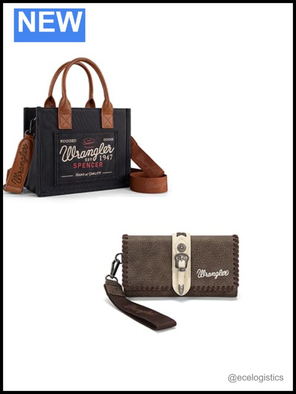 Wrangler Tote Bag with Wristlet Wallets for Women